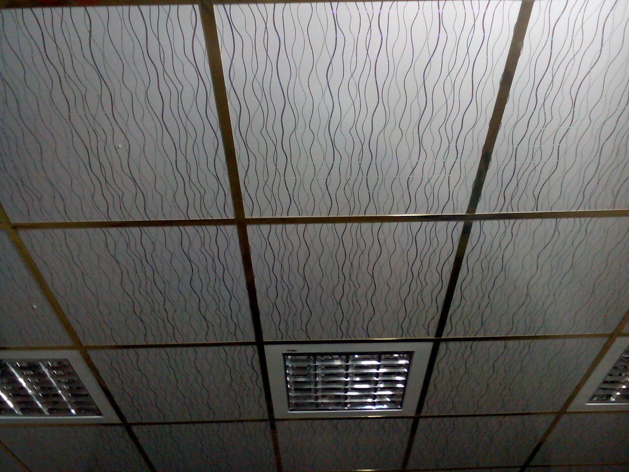 سقف کاذب تمام پی وی سی/طرح باران با سازه طلایی
